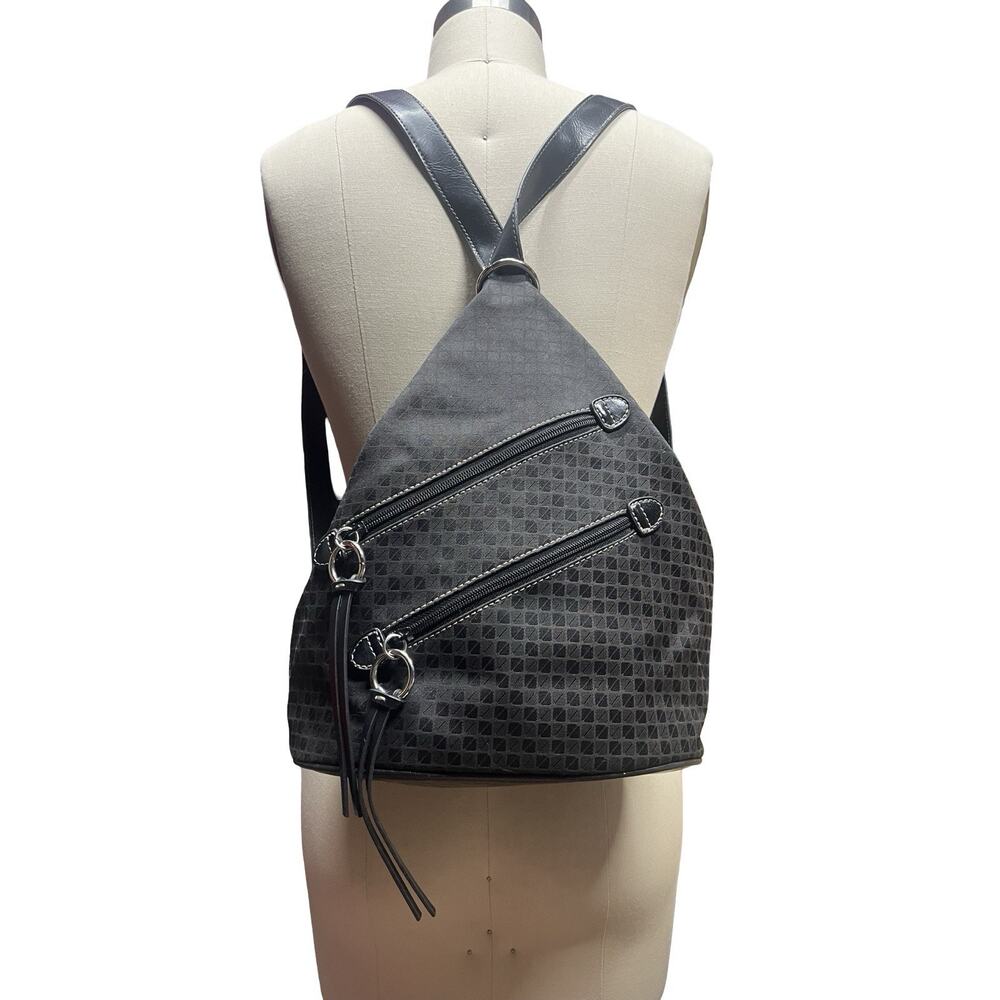 Vintage 9 Nine & Co Black Convertible 3 Way Nine West Sling Backpack Purse